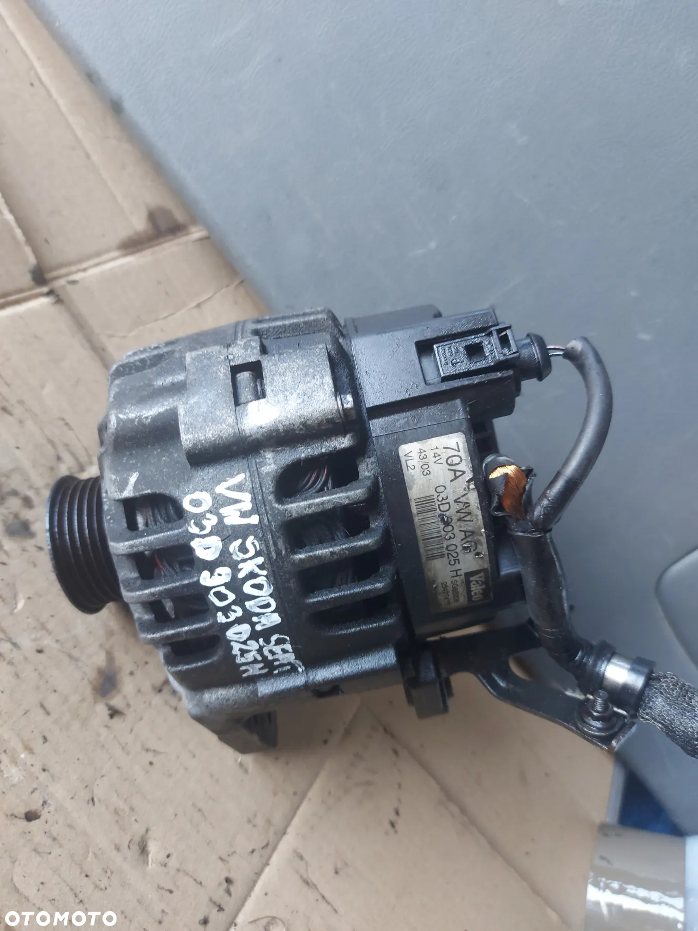 VW SKODA SEAT 1.2 ALTERNATOR VALEO 03G903025H 70A - 2