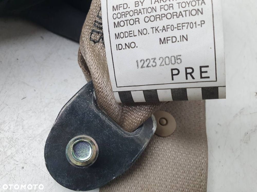 PAS BEZPIECZEŃSTWA TYŁ PRAWY BEŻ LEXUS IS 220 II - 4