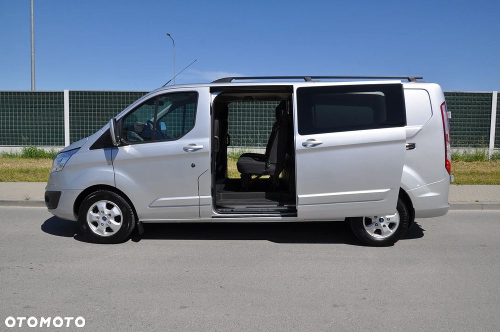 Ford TRANSIT CUSTOM 170 KM M6 Limited DCiV 290 L2 5 osobowy Brygadowy Krajowy I Właściciel Serwisowany Drzwi przesuwne z dwóch stron - 4