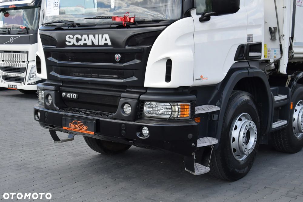 Scania P410 / 8x4 / EURO 6 / WYWROTKA / HYDROBURTA / AUTOMAT / KAMERA COFANIA / NAWIGACJA / HAK / NISKI PRZEBIEG / 2016 / SERWISOWANY / SPROWADZONY - 7