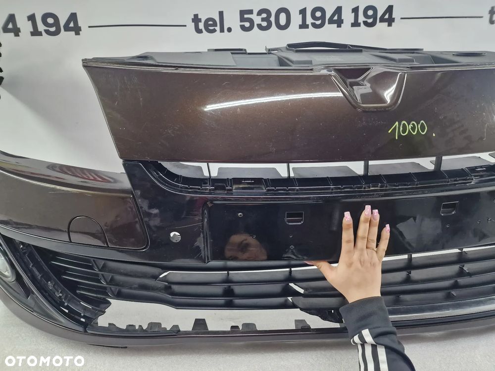 RENAULT MEGANE 3 III LIFT 11- ZDERZAK PRZEDNI PRZÓD NA 4X PDC + GÓRNE WZMOCNIENIE ZDERZAKA + ŚLIZGI + GÓRNA BLENDA , NR AUKCJI NZ1000 - 14