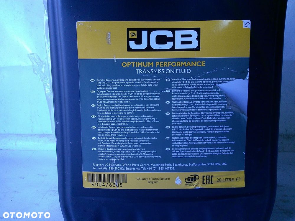 Olej przekładniowy do skrzyni V-TRONIC 20L 4004/6305 JCB oe - 5