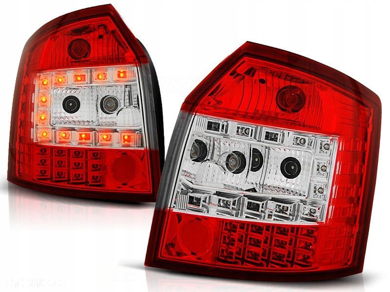 Lampy tylne kpl Led Tuning RedWhite Audi A4 b6 małysz 8e 8e9 Avant Kombi 00 - 4