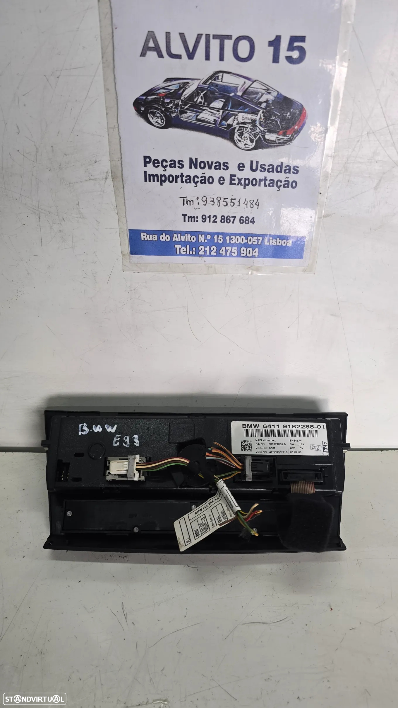 Comando /  botões da sofagem BMW Série 3 E93 2008 - 2