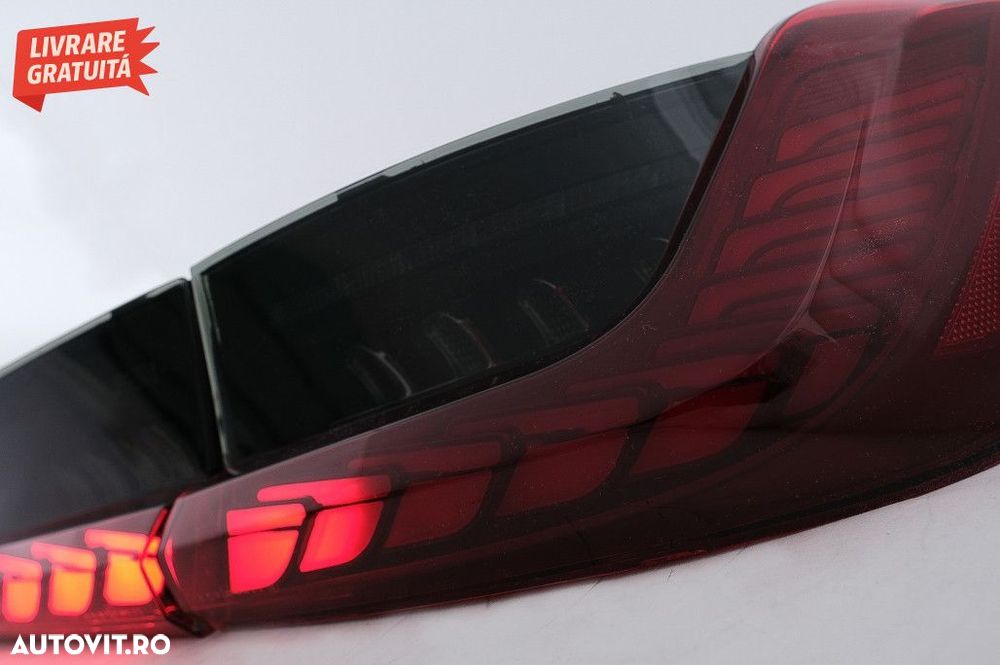 Stopuri LED BMW Seria 3 G20 G28 M3 G80 Sedan (2018-2022) Rosu Fumuriu - 4