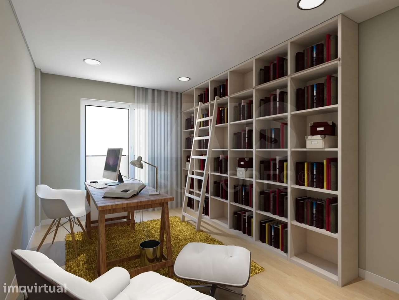 Apartamento T3+ 1 com garagem box , terraço e varanda. - Grande imagem: 2/9