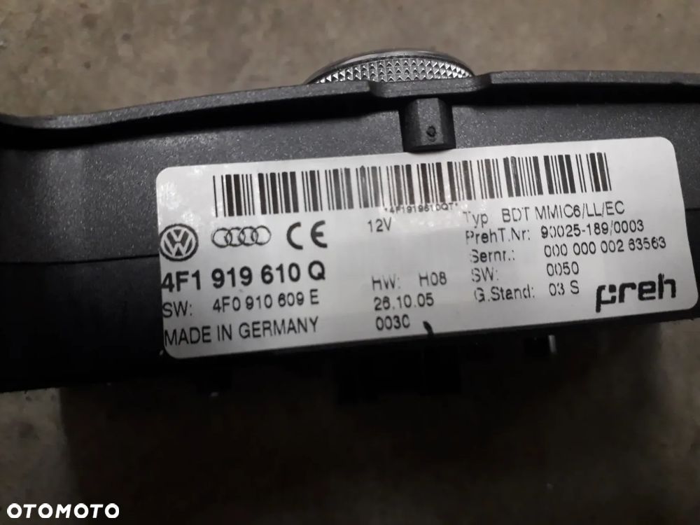 panel przełącznik mmi radia 4F1919610Q A6 C6 2.0 FSI TFSI BPJ - 3