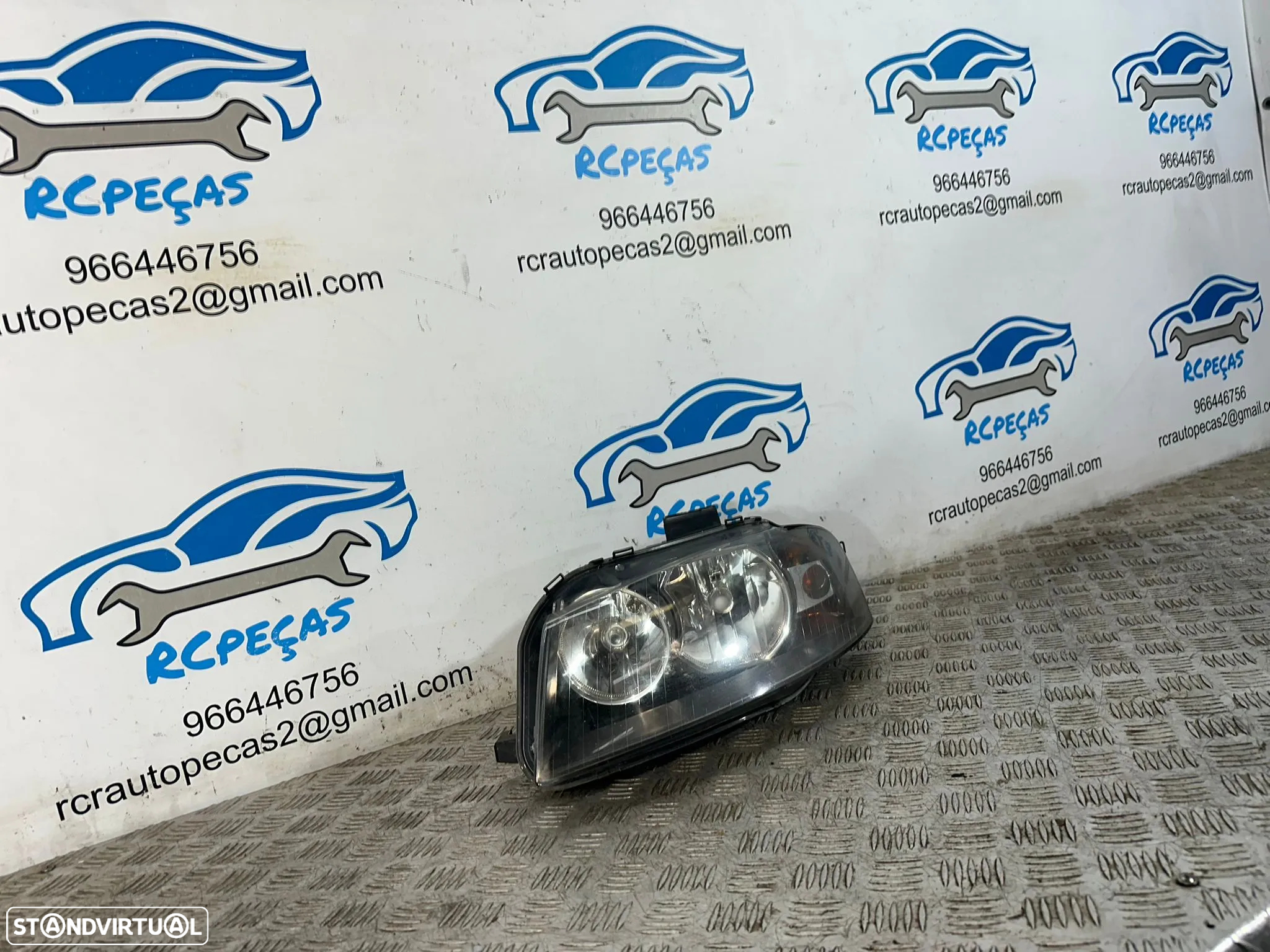 .Conjunto Oticas Farois Frontais Frente Original Audi A3 8P Halogéneo 2003 - 2010 8P0941003L 8P0941004L - 15