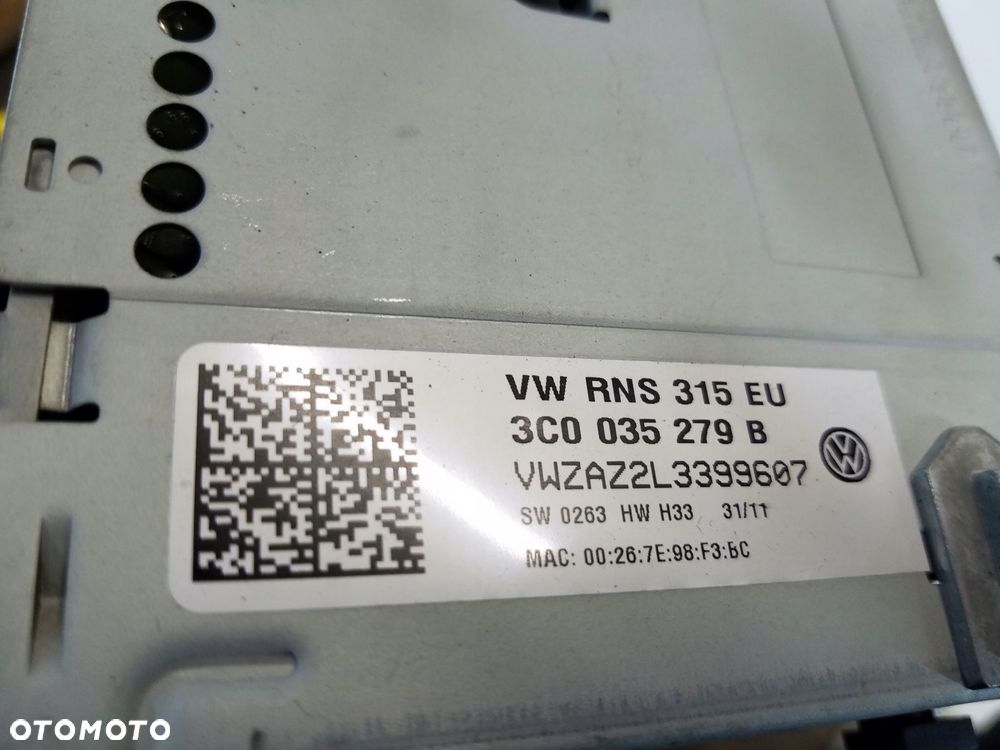radio cd nawigacja vw passat b7 3c0035279b - 3