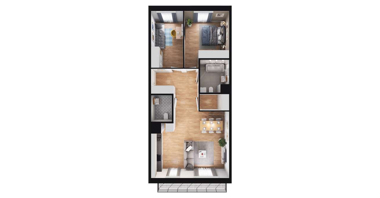 3-pokojowe mieszkanie 69m2 + balkon - Pełny obrazek: 2/23