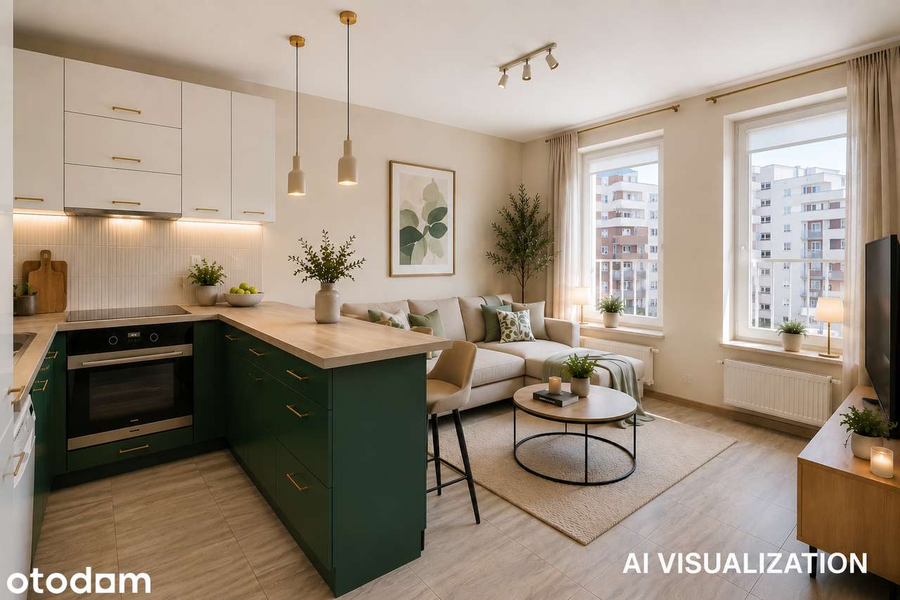 2 pokoje I 34,66 m² I 6. piętro duży balkon | ul. Bochenka 25 | Kraków
