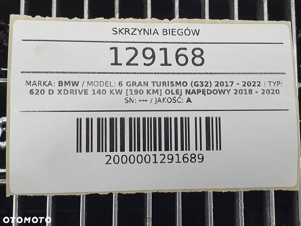 SKRZYNIA BIEGÓW AUTOMATYCZNA 8HP GA8X51CZ BMW 6 G32 GT 2.0 D X-DRIVE 4X4 - 12
