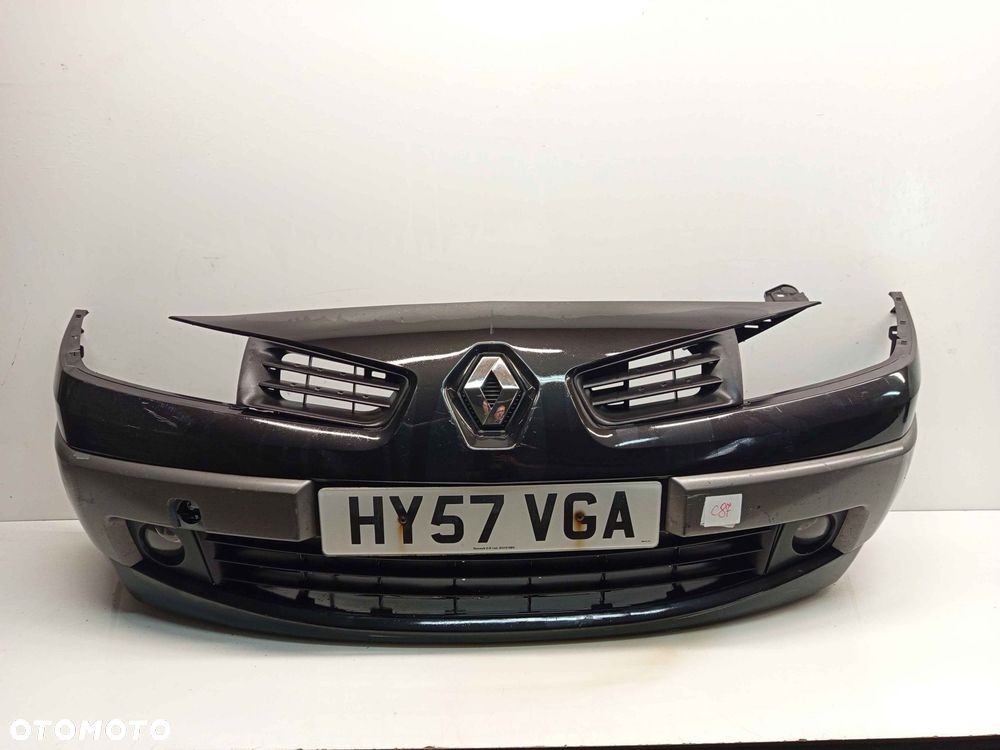 ^ ZDERZAK PRZÓD PRZEDNI RENAULT MEGANE 2 II NV676 CZARNY HALOGENY - 1