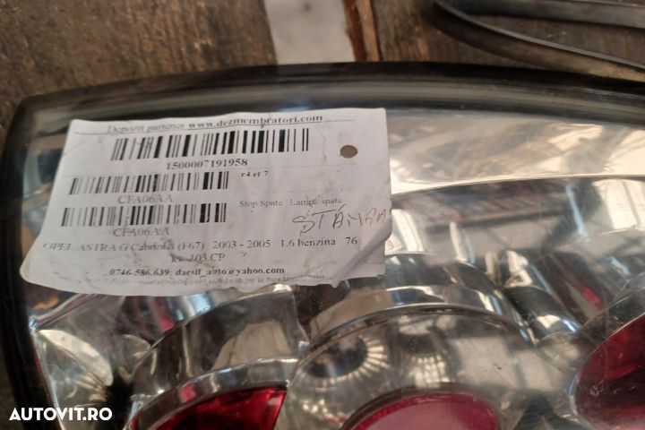 Lampa stop stanga pe aripa Opel Astra G  [din 1998 pana  2009] seria Sedan 4-usi 1.6 MT (101 hp) - 1