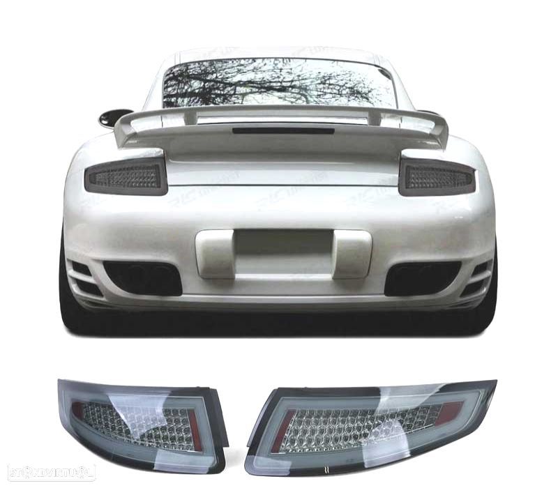 FAROLINS TRASEIROS LED PORSCHE 911 997 04-08 ESCURECIDOS - 1