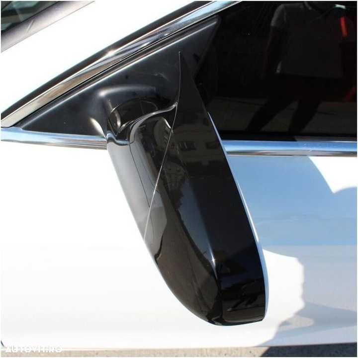 Set Capace Oglinzi Oglinda Batman Audi A4 B8 2009-2015, M Style, Negru Lucios - 5