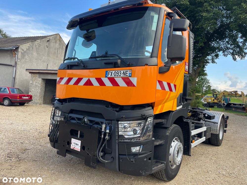 Renault C 440 Kerax Premium Hakowiec PALFINGER T15  Czołownica pojazd specjalny zimowego utrzymania dróg - 23