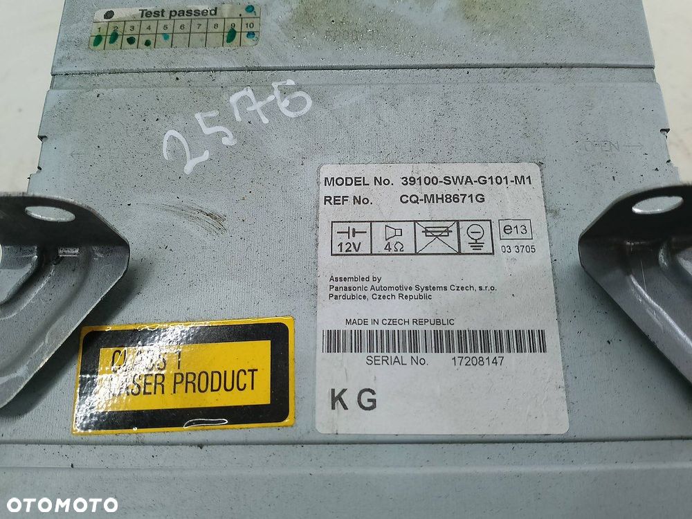 RADIO FABRYCZNE HONDA CR-V III 39100-SWA-G101-M1 2.0 16V - 4