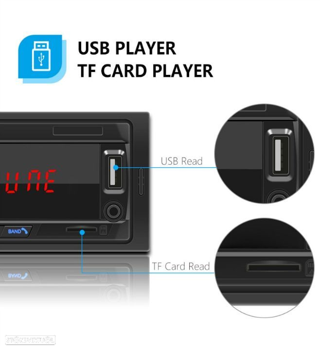 Autorádio (NOVO) Com Bluetooth Com Mãos-Livres E Comando - 8