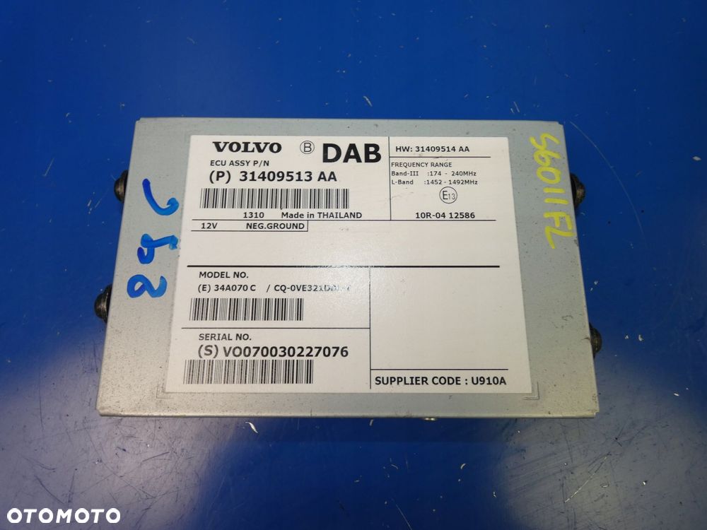 Volvo S60 V60 MODUŁ RADIA ANTENY DAB - 1