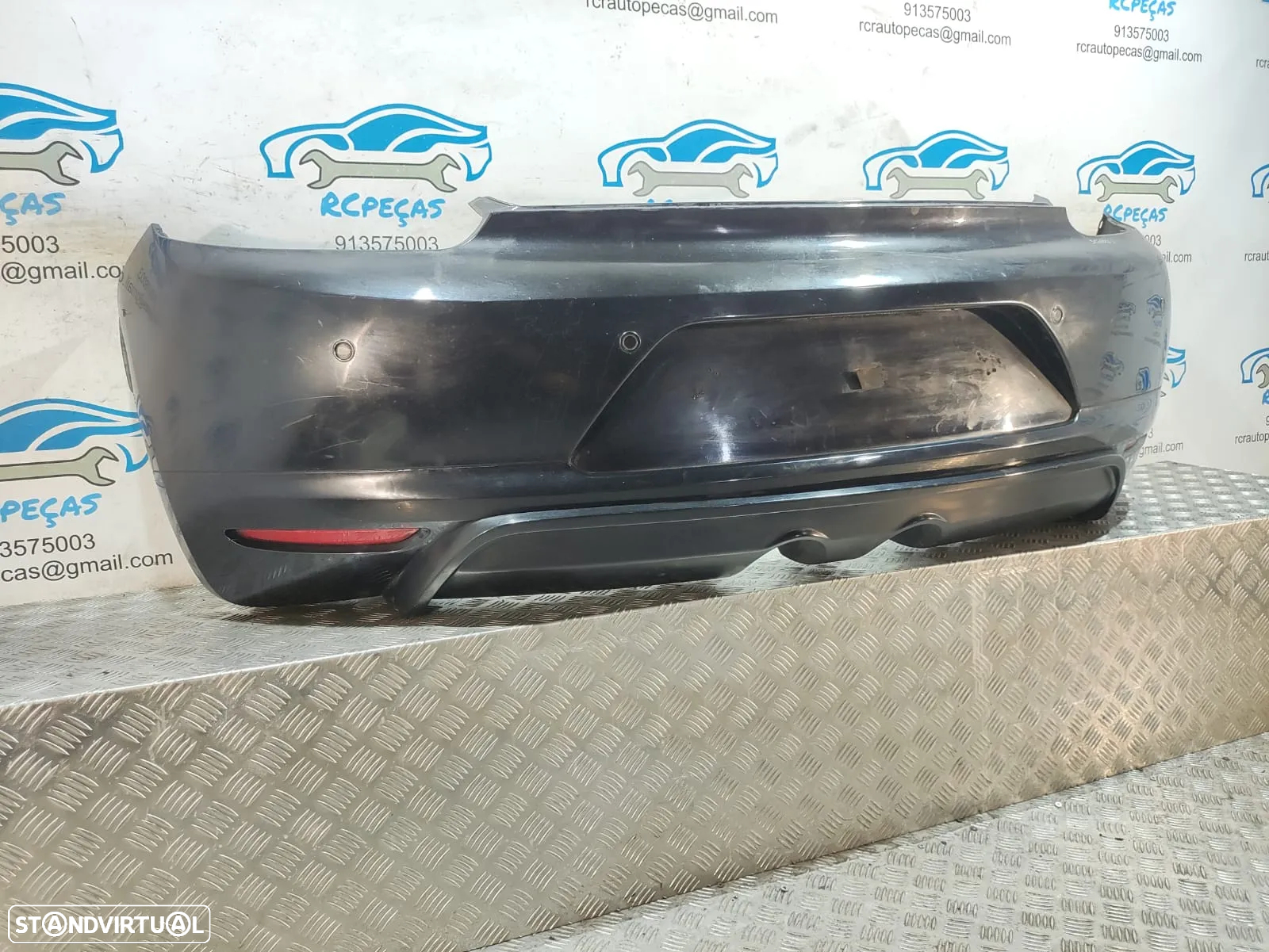 Parachoques Traseiro Original VW Volkswagen Scirocco III 3 com Sensores Estacionamento - 2