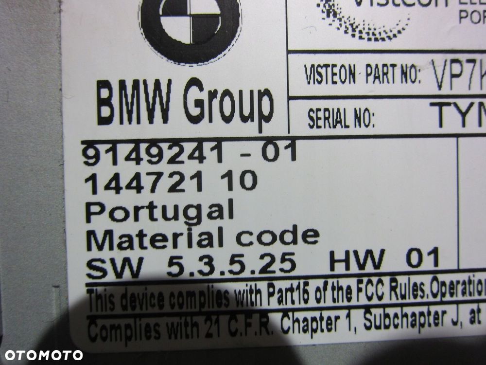 BMW X5 E70 3.0 CZYTNIK CD RADIO NAWIGACJA 9149241 - 11