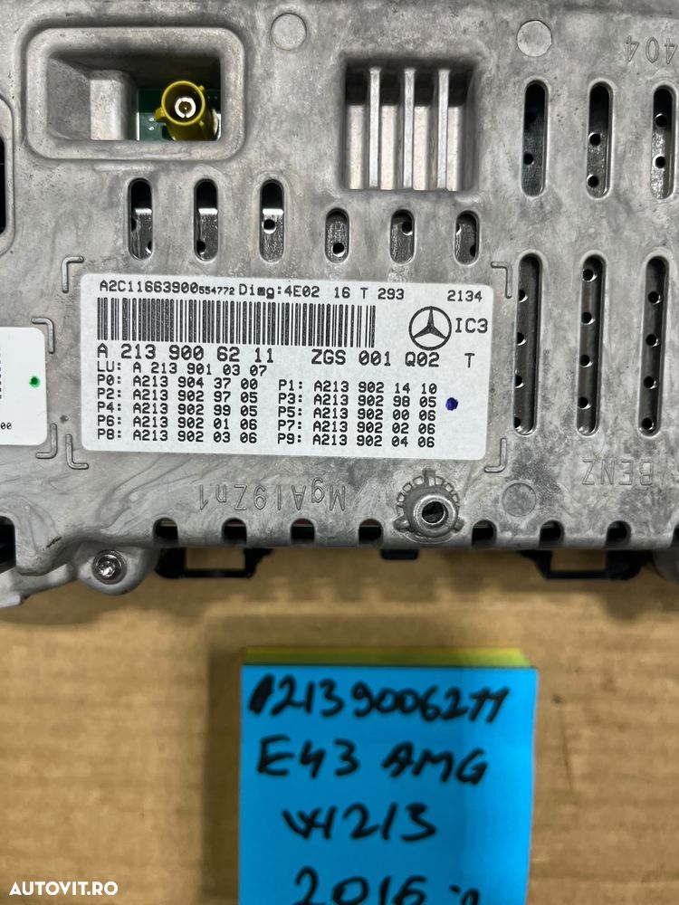 Ceasuri bord, kilometraj MERCEDES E43 AMG W213 an 2016 cod A2139006211 - 4