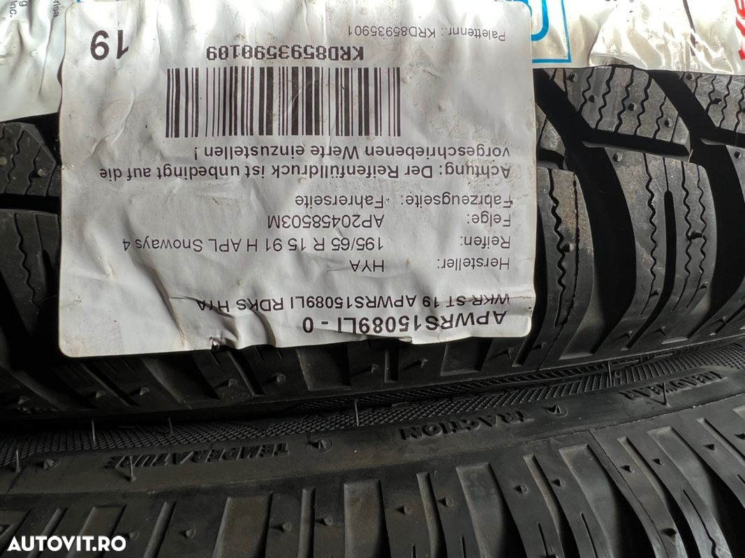 vând jante tablă noi Hyundai IX20 pe 15” cu anvelope noi de iarnă - 7