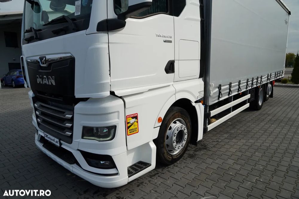 MAN TGX 26.470 / 6x2 / CORTINĂ / SOLO / 6x2 / 120 m3 / PUNȚĂ RIDICATĂ / I-PARK COOL / BALANȚĂ PODEA / - 11