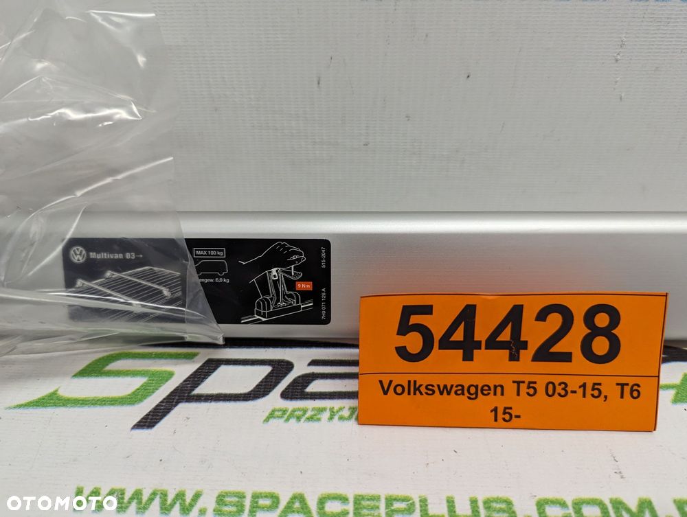 Bagażnik dachowy bazowy belki poprzeczki Volkswagen T5 03-15, T6 15- - 6