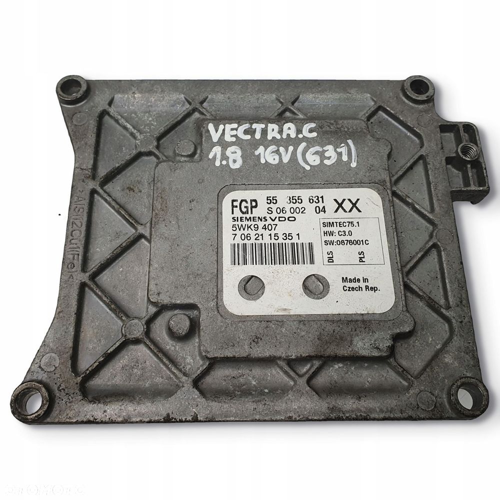 STEROWNIK SILNIKA Opel Vectra C 1.8 16V 55355631 5WK9407 XX FGP Siemens VDO - 2