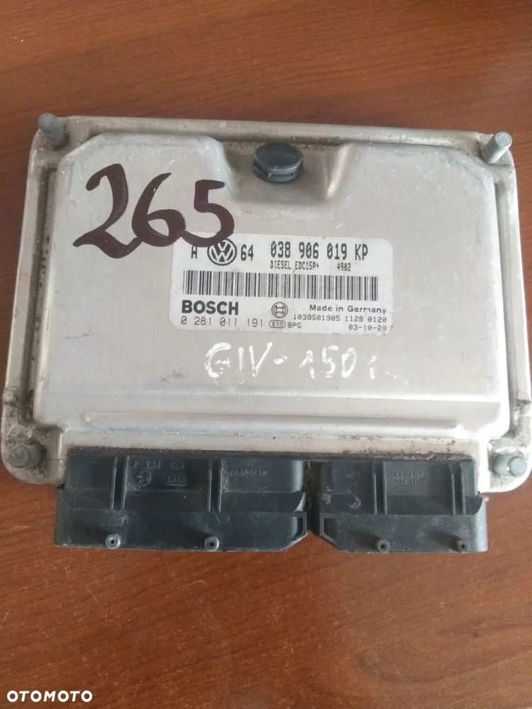 STEROWNIK SILNIKA VOLKSWAGEN GOLF IV 038906019KP - 1