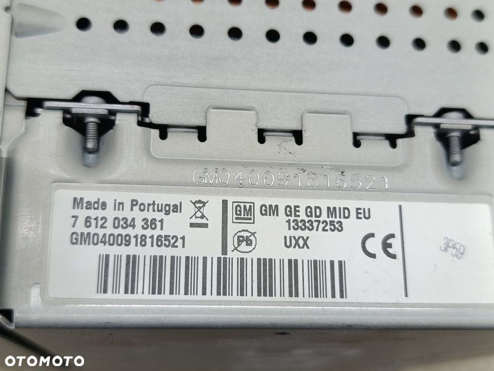 RADIO FABRYCZNE OPEL INSIGNIA A 13337253 13273095 13273256 7612034361 - 1