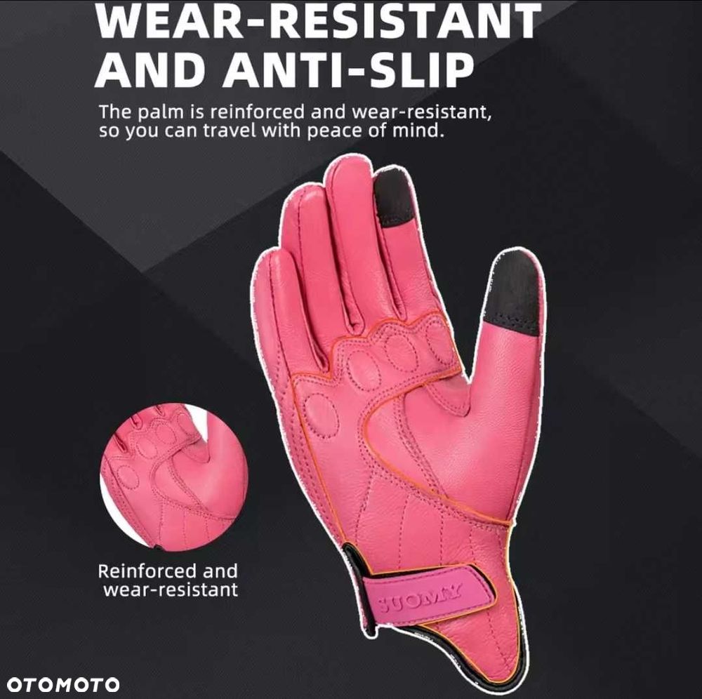 Rękawice damskie skórzane motocyklowe - 4