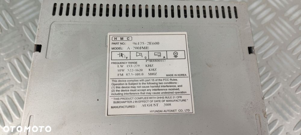 96175-2E600 radio fabryczne cd mp3 aux HYUNDAI TUCSON I 1 LIFT 04-10 2 DIN - 4