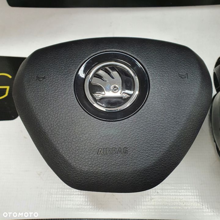 SKODA YETI DESKA ROZDZIELCZA KONSOLA KOKPIT PULPIT PODUSZKI AIRBAG AIR BAG PASY KIT SET - 7