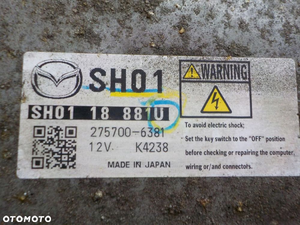 MAZDA CX-5 6 GJ 2.2 D SKYACTIV 16r sterownik komputer silnika SH01188814 - 9