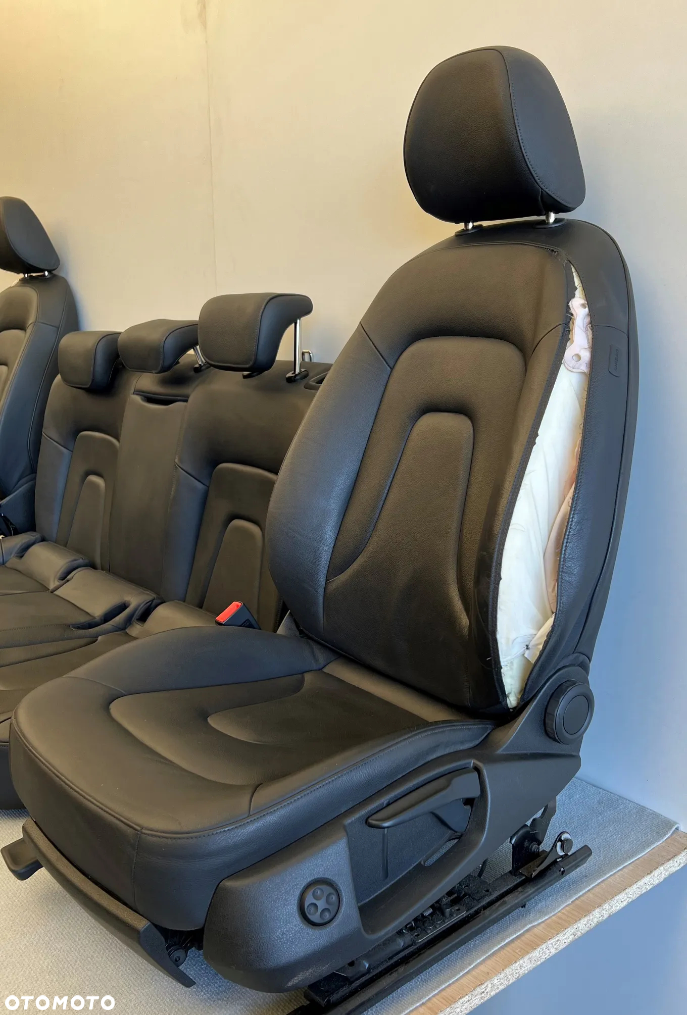 FOTELE KANAPA CZARNA SKÓRA AUDI A4 B8 KOMBI LIFT -2015r - 11