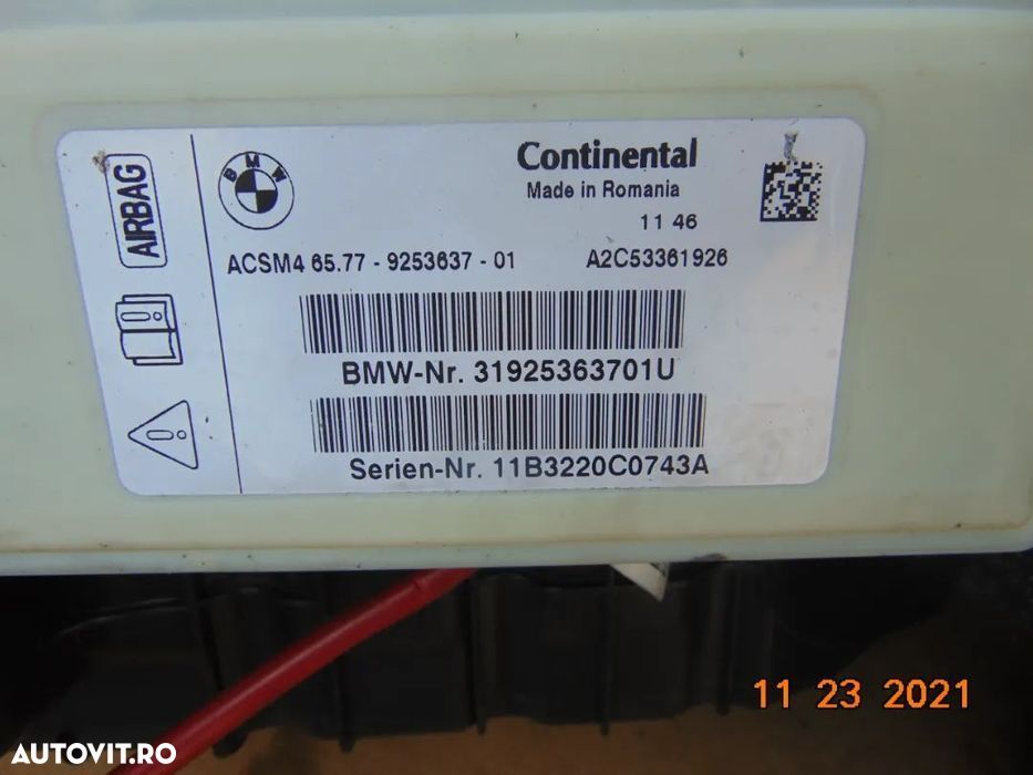 Modul airbag-uri BMW f10 f11 f06 f12 f01 f30 f31 calculator airbag - 2