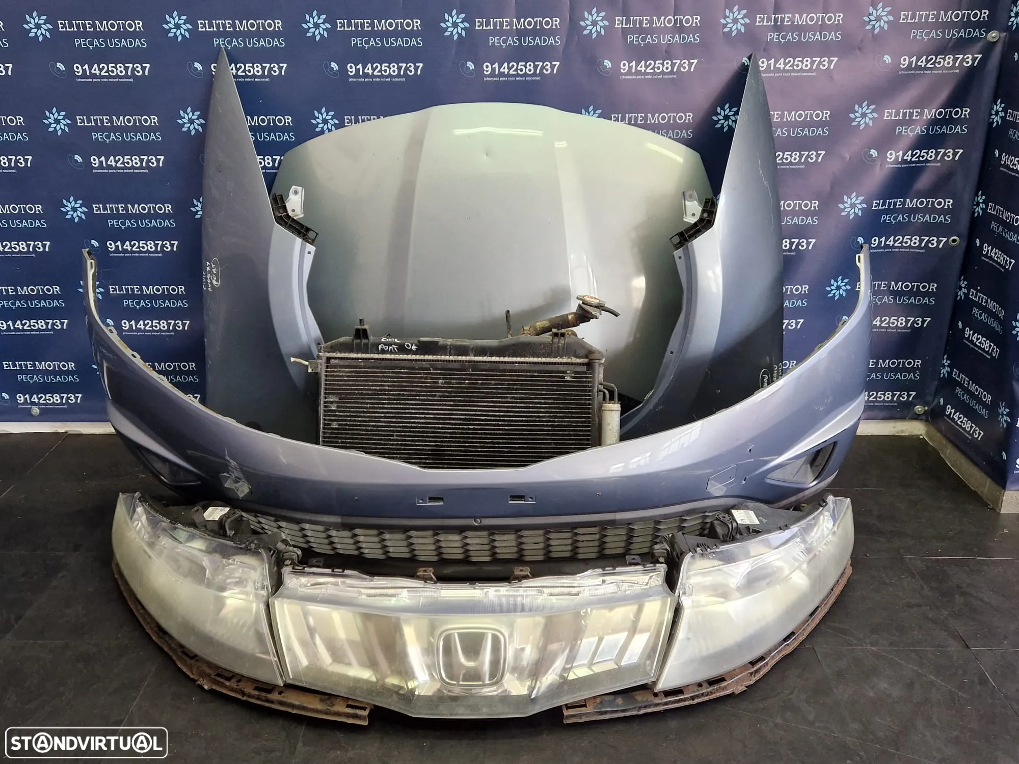 Frente completa usada HONDA CIVIC VIII 8 FN 2.2 capot parachoques guardalamas oticas radiadores - 3