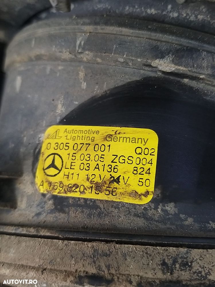 Proiector ceata cu grila stanga mercedes a class w169 0305077001 - 2