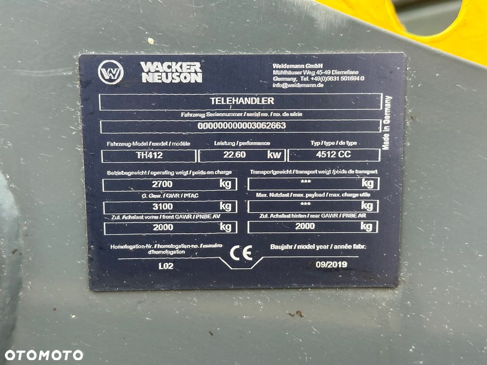Inny Wacker Neuson TH412 (bliźniak Weidemann T4512) - 13