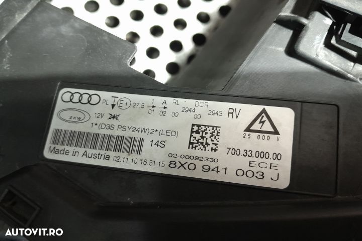 Far stanga cu Xenon 8X0941003J / 8K0941597C 8X0941003J / 8K0941597C A - 4