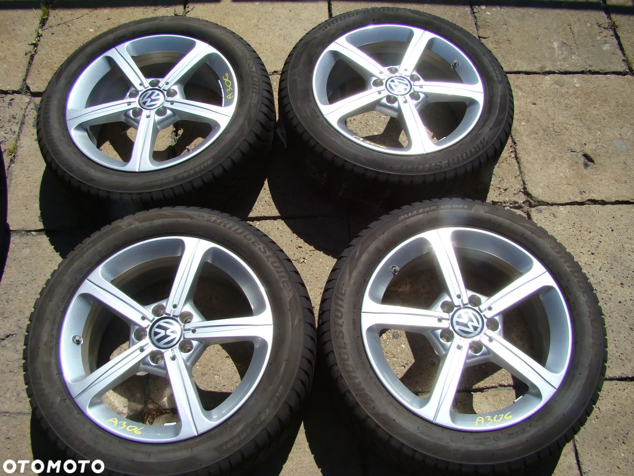 a306 5x112 VW Passat B7 B8 Beetle Jetta Touran Caddy 6,5jx17 zima 205/55 - 1