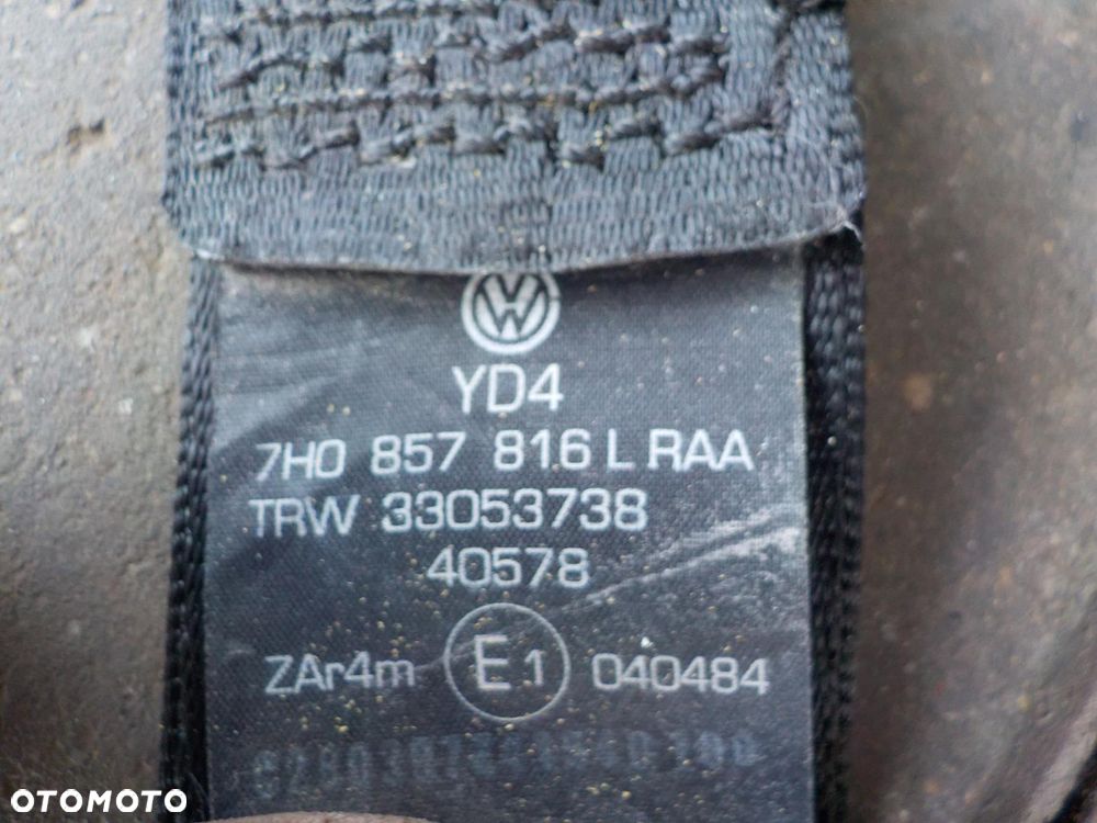 VW T5 PAS PASY BEZPIECZEŃSTAWA TYŁ TYLNE III RZĄD - 4
