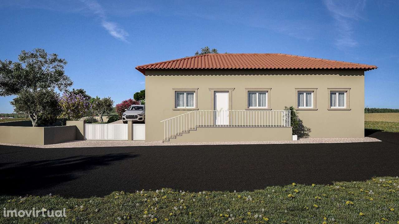 Luxuosa Moradia T3  num lote de terreno 732 m2 com piscina em Aljubarr - Grande imagem: 2/19