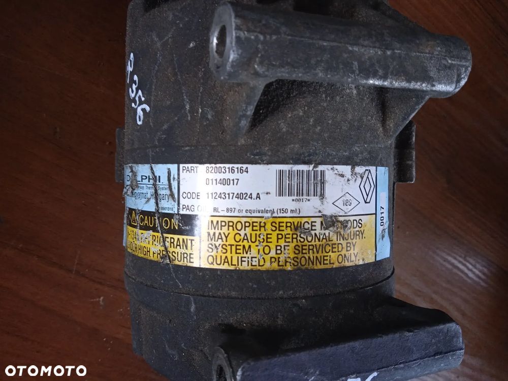 Sprężarka klimatyzacji Renault Megane II 1.4 8200316164 - 3