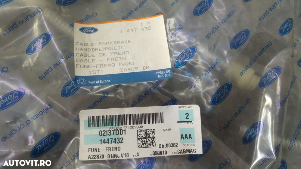 Cablu frana de mana ford mondeo 3 bwy 1s712a809bm - 3