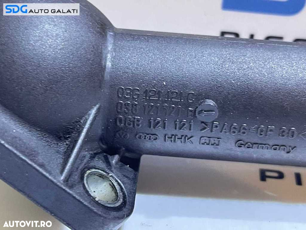 Flansa Corp Carcasa Termostat Skoda Superb 1 1.9 TDI AVB AVF AWX BSV BPZ 2002 - 2008 Cod 03G121121C 06B121121 038121121B - 4
