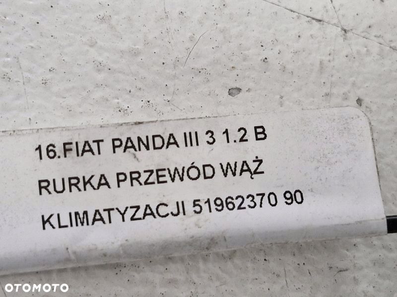 FIAT PANDA III 3 1.2 B RURKA PRZEWÓD WĄŻ KLIMATYZACJI 51962370 - 9